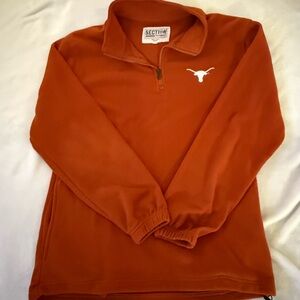 Majestic Texas Longhorns Mens Fleece Quarter Zip